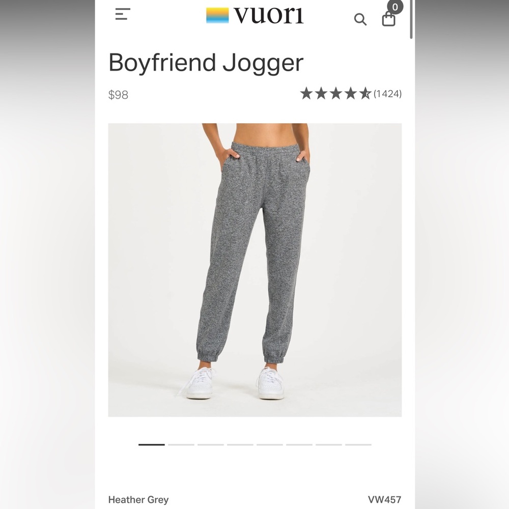 Vuori boyfriend jogger size small Heather gray. Great condition like new